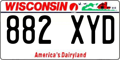 WI license plate 882XYD