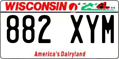 WI license plate 882XYM