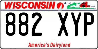 WI license plate 882XYP
