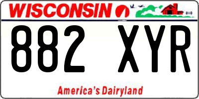 WI license plate 882XYR