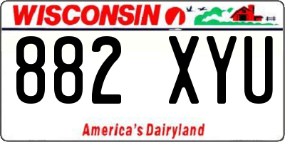 WI license plate 882XYU
