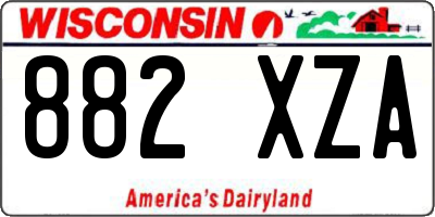 WI license plate 882XZA