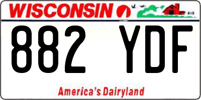 WI license plate 882YDF