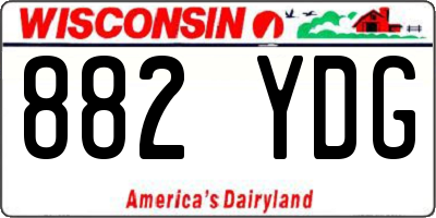 WI license plate 882YDG