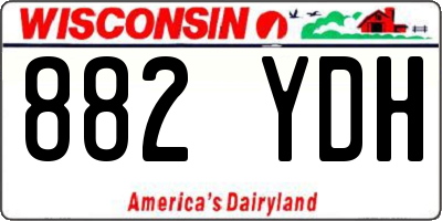 WI license plate 882YDH