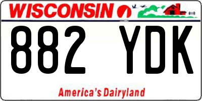 WI license plate 882YDK