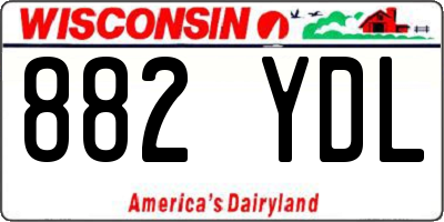 WI license plate 882YDL