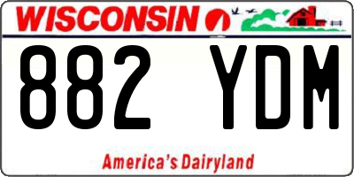 WI license plate 882YDM