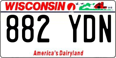 WI license plate 882YDN