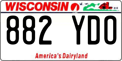 WI license plate 882YDO