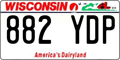 WI license plate 882YDP