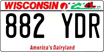 WI license plate 882YDR