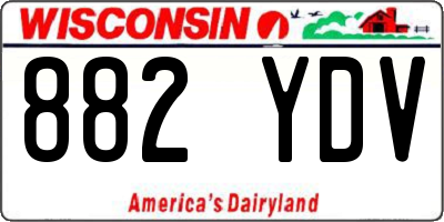WI license plate 882YDV
