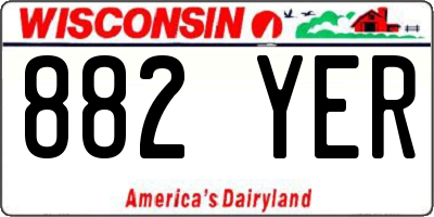 WI license plate 882YER