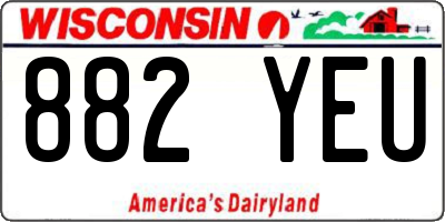 WI license plate 882YEU