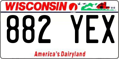 WI license plate 882YEX