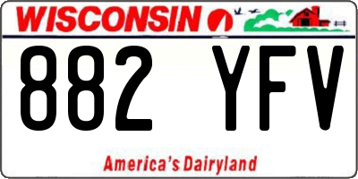 WI license plate 882YFV