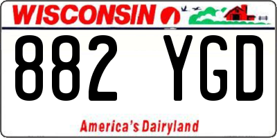 WI license plate 882YGD
