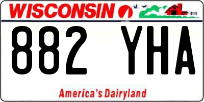 WI license plate 882YHA