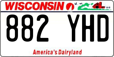 WI license plate 882YHD