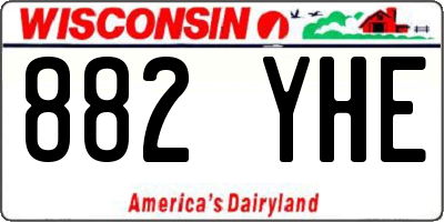 WI license plate 882YHE