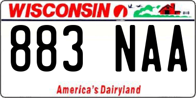 WI license plate 883NAA