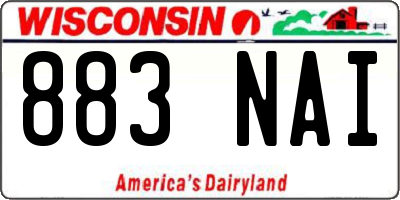 WI license plate 883NAI