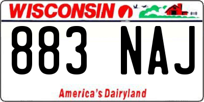 WI license plate 883NAJ