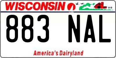 WI license plate 883NAL