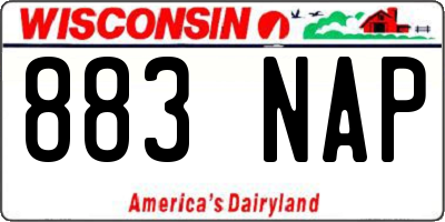 WI license plate 883NAP