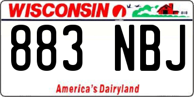 WI license plate 883NBJ