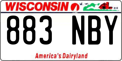WI license plate 883NBY