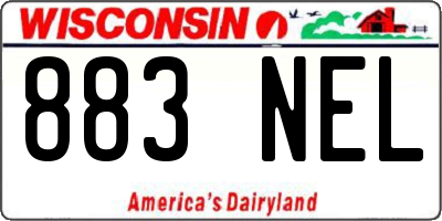 WI license plate 883NEL