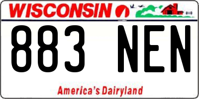 WI license plate 883NEN