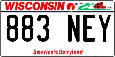 WI license plate 883NEY