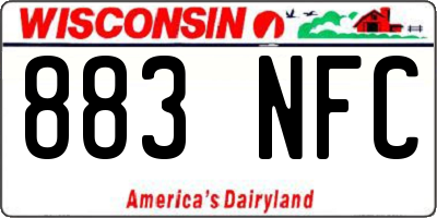 WI license plate 883NFC