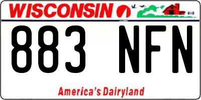 WI license plate 883NFN