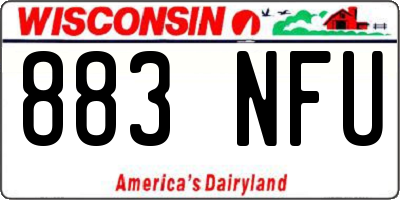 WI license plate 883NFU