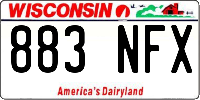 WI license plate 883NFX