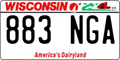 WI license plate 883NGA