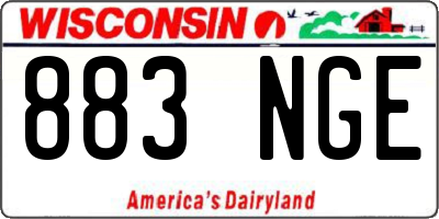 WI license plate 883NGE