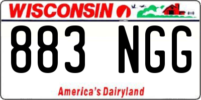 WI license plate 883NGG