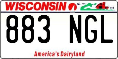 WI license plate 883NGL