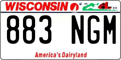 WI license plate 883NGM