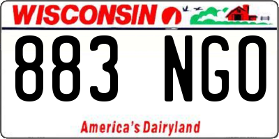 WI license plate 883NGO
