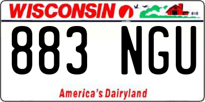 WI license plate 883NGU