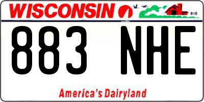 WI license plate 883NHE