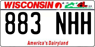 WI license plate 883NHH