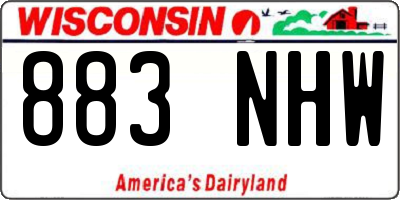 WI license plate 883NHW