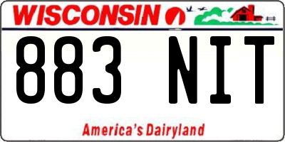 WI license plate 883NIT